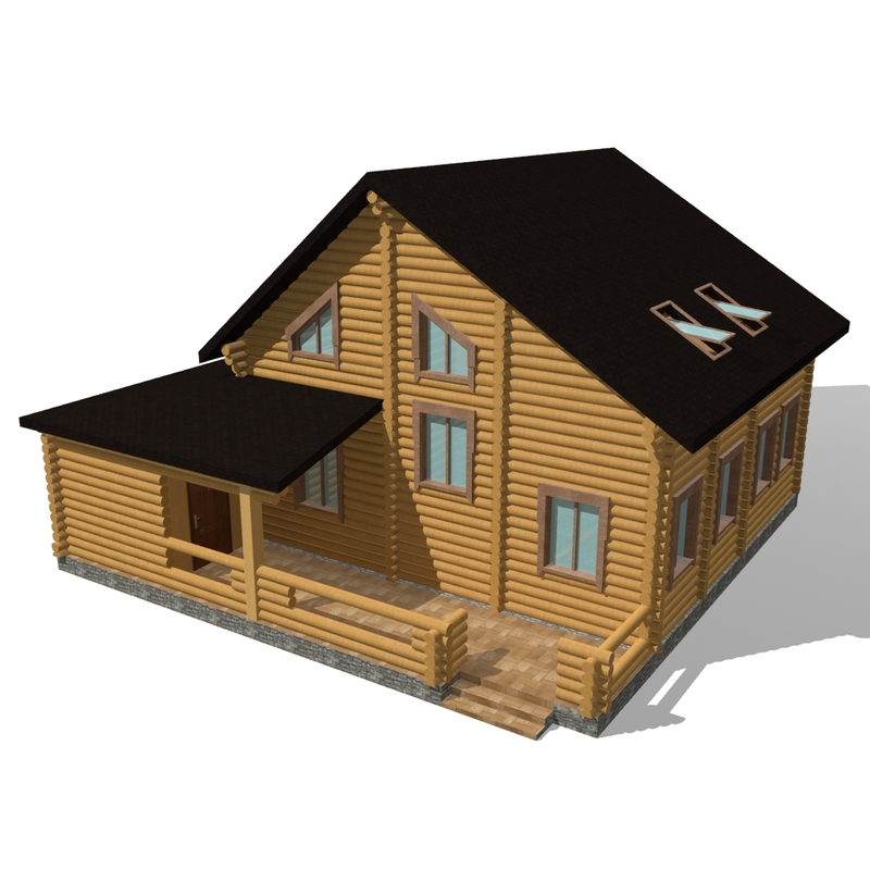 house wooden 3d model