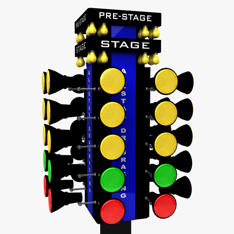 drag racing christmas tree obj