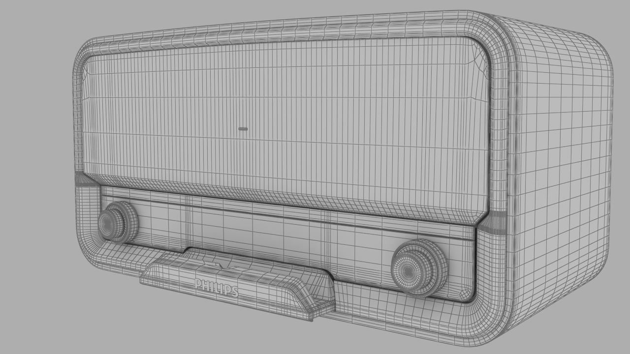 philips ord 7100 radio 3d model