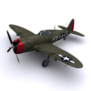 p-47 thunderbolt p-47d lt 3d model