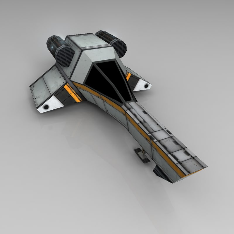 free obj model star ship