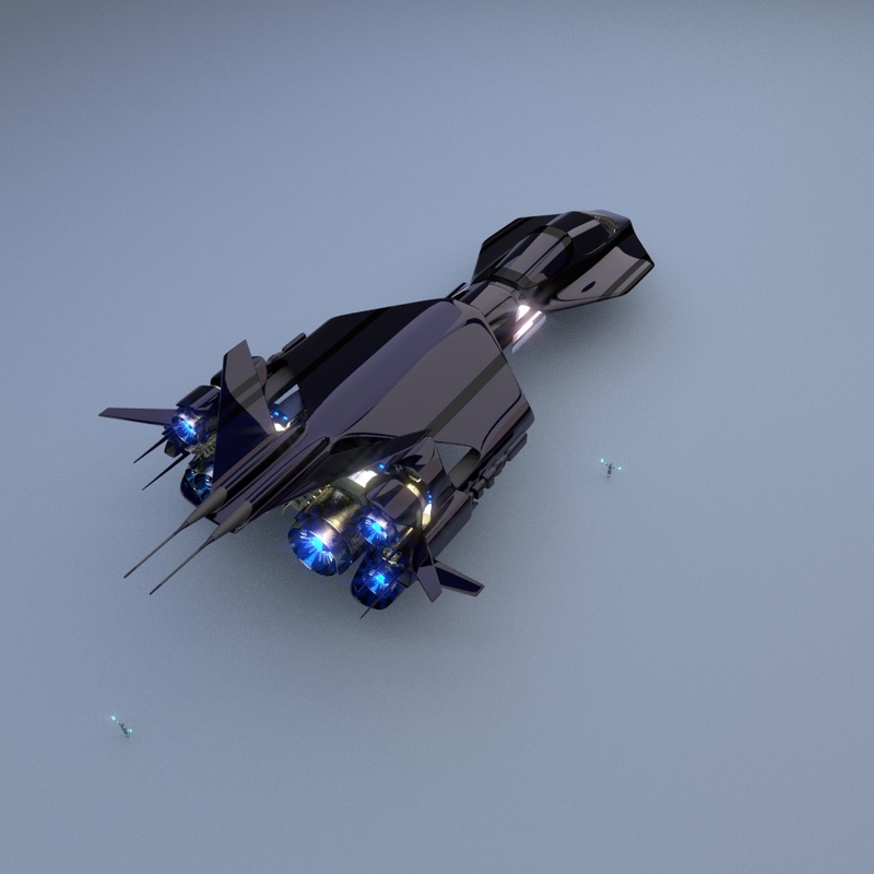 3d space yacht model