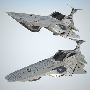 3d space fighter model