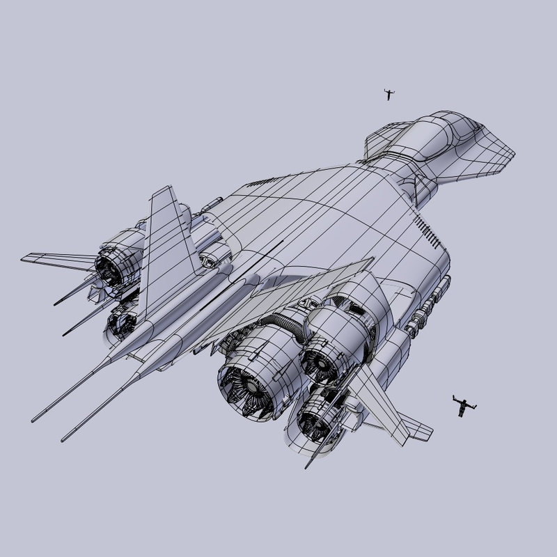 3d space yacht model