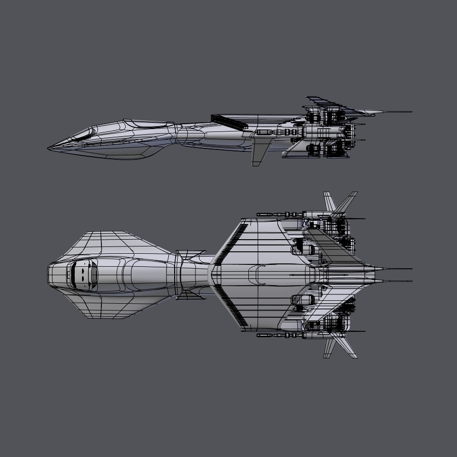 3d space yacht model