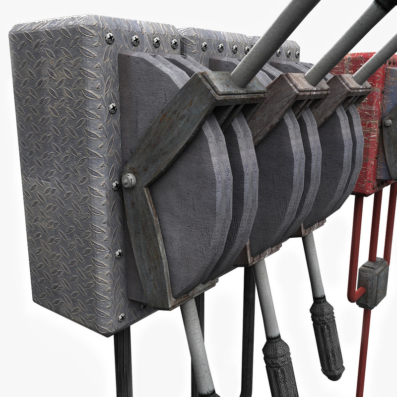 3d model lever metal