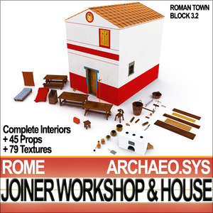 ancient rome joiner workshop 3d 3ds