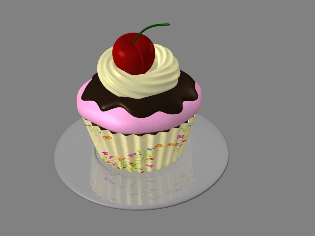 3d cupcake cake model https
