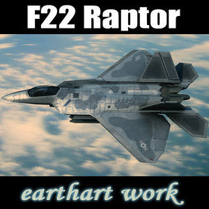 f-22 raptor fighter aircraft 3d max