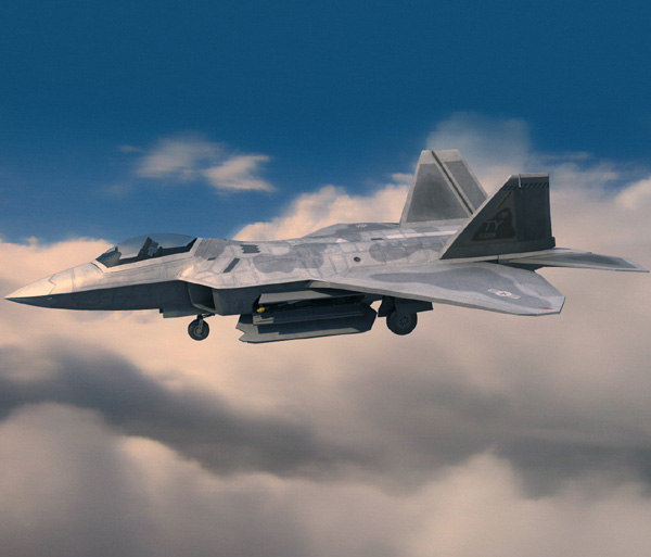 f-22 raptor fighter aircraft 3d max