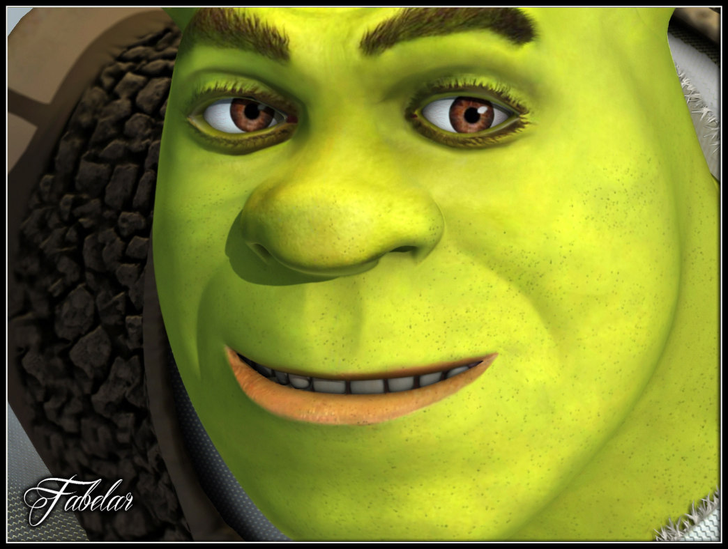 3d Model Shrek Photorealistic Pixar