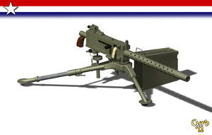 3d model machine gun 1919