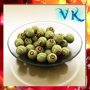 3d photorealistic olives