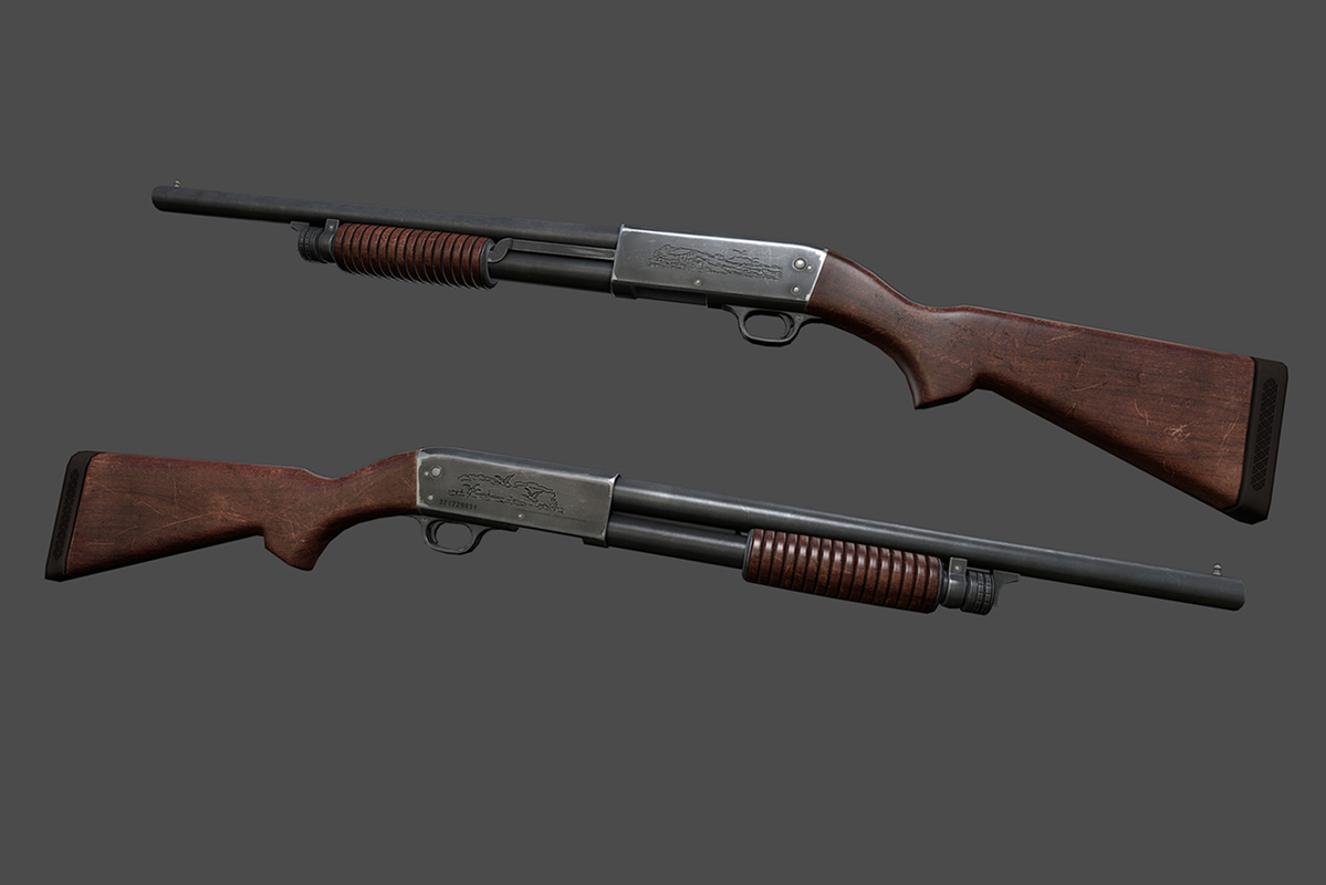 ithaca 37 shotgun c4d