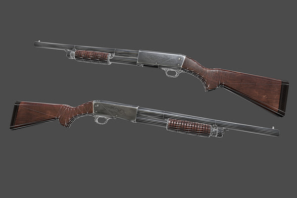 ithaca 37 shotgun c4d