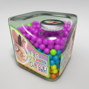 3d model cubic candy bottle