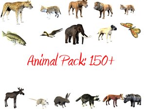 3d animal pack model