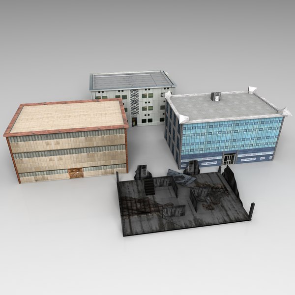 unity buildings 3d model