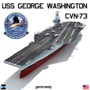 uss george washington cvn-73 3d 3ds