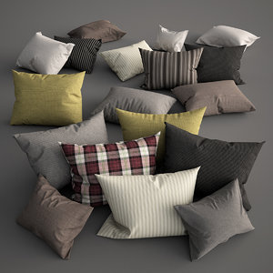 3d model pillow set
