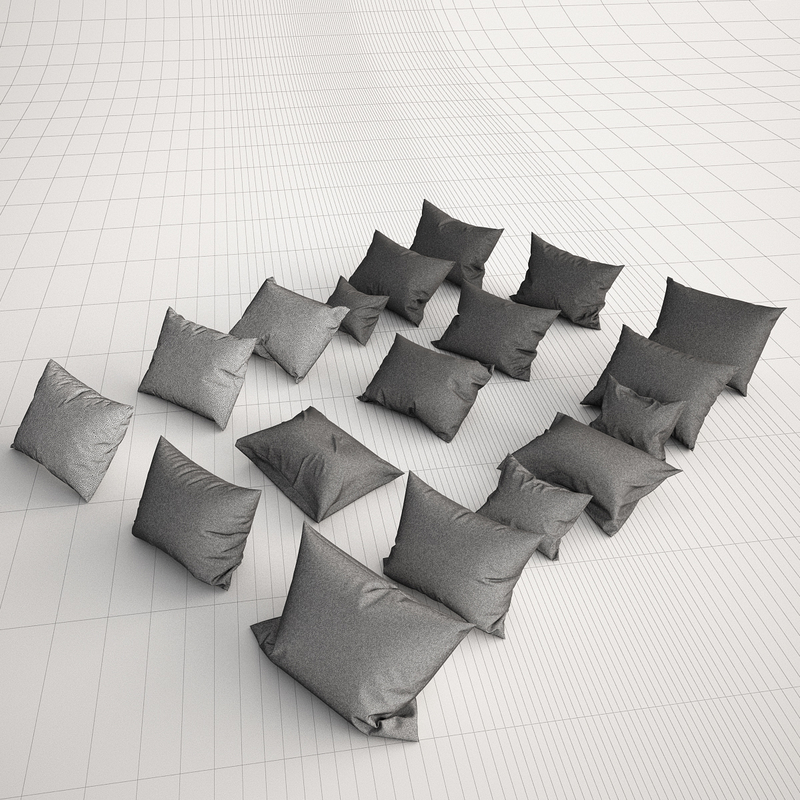 3d model pillow set