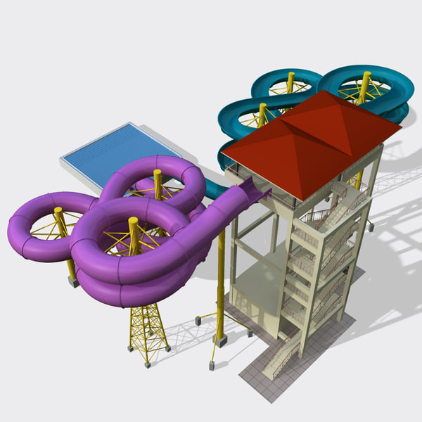 water slides 3d model