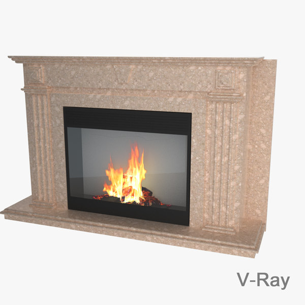 3d Model Fireplace Maxwell