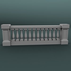 balustrade architectural 3d 3ds