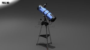3d model newton telescope