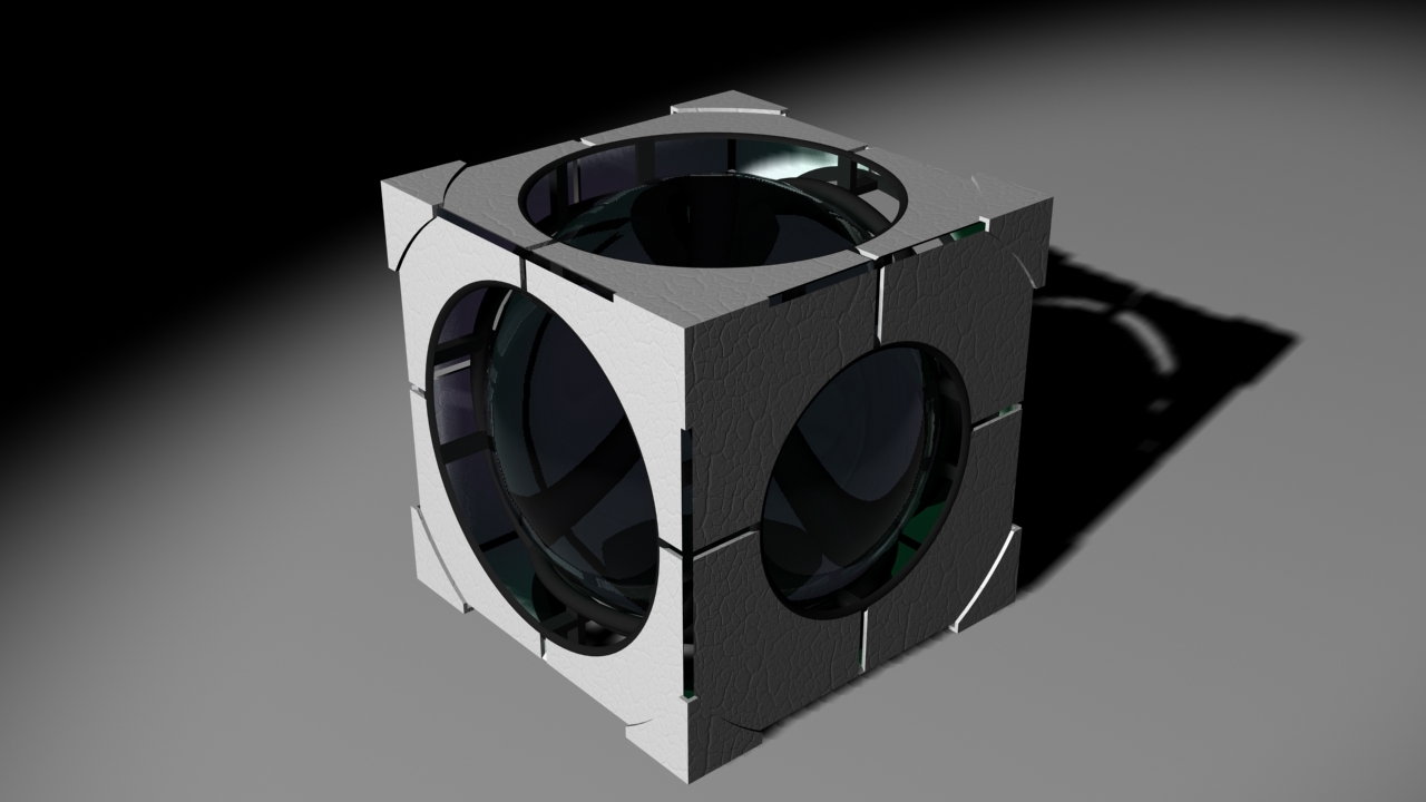 Refraction Cube Portal 2 3d Model