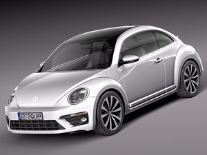 3d volkswagen beetle 2014 r-line model