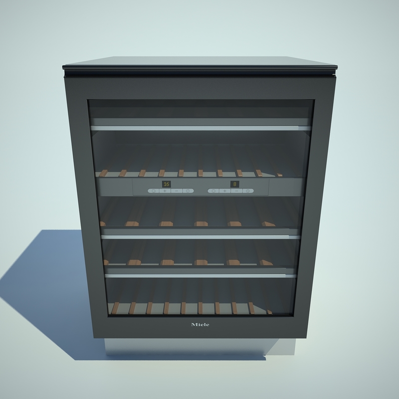 wine refrigerator 3d model