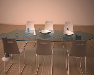 minimalistic dining table 3d max