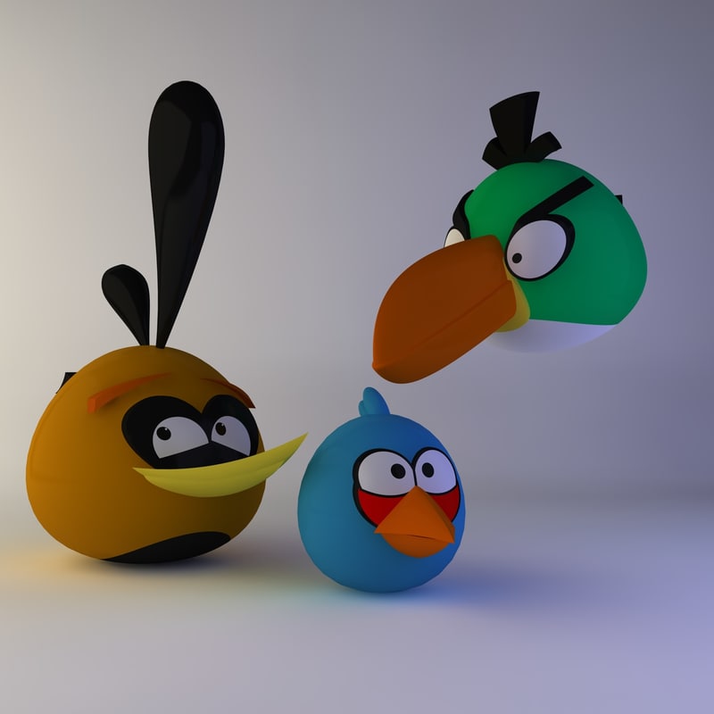 3d angry birds model