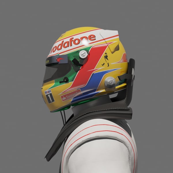 formula driver lewis hamilton 3d model