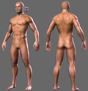 male figure 3d max