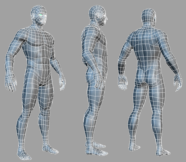 male figure 3d max