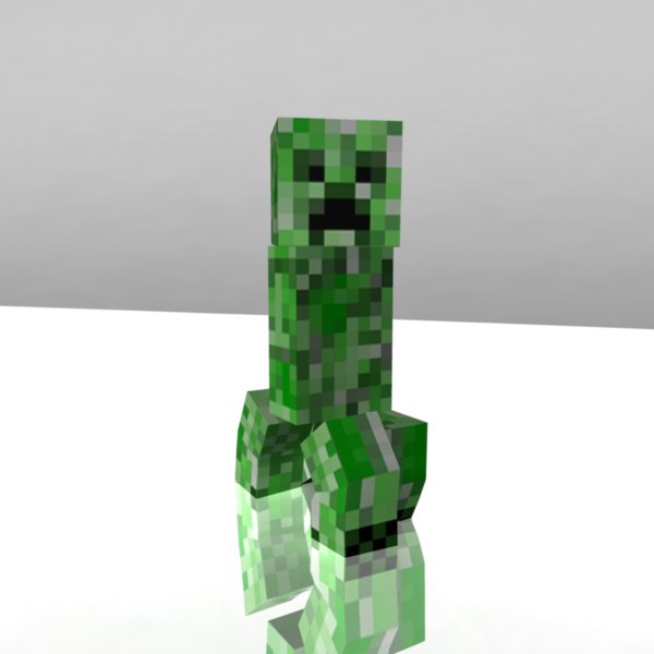 3d 3ds minecraft creeper