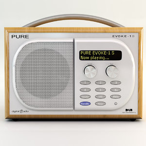 pure evoke 1s radio 3d model