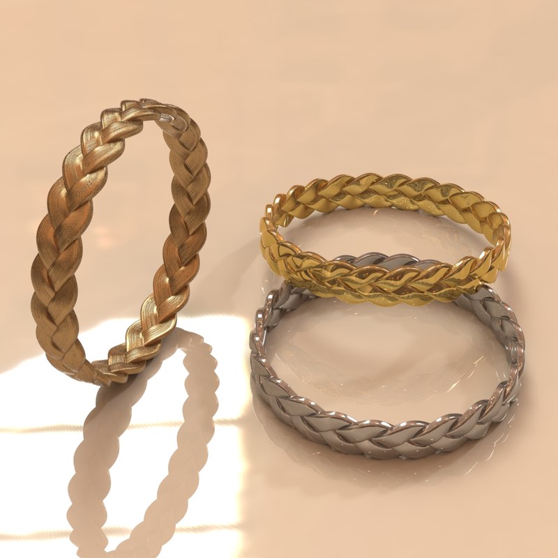 braided bracelet 3d obj