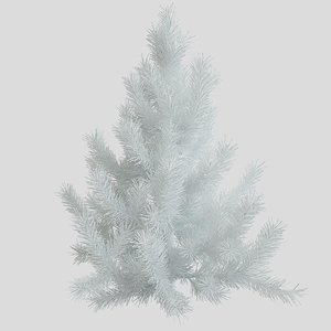 3d pine tree white model