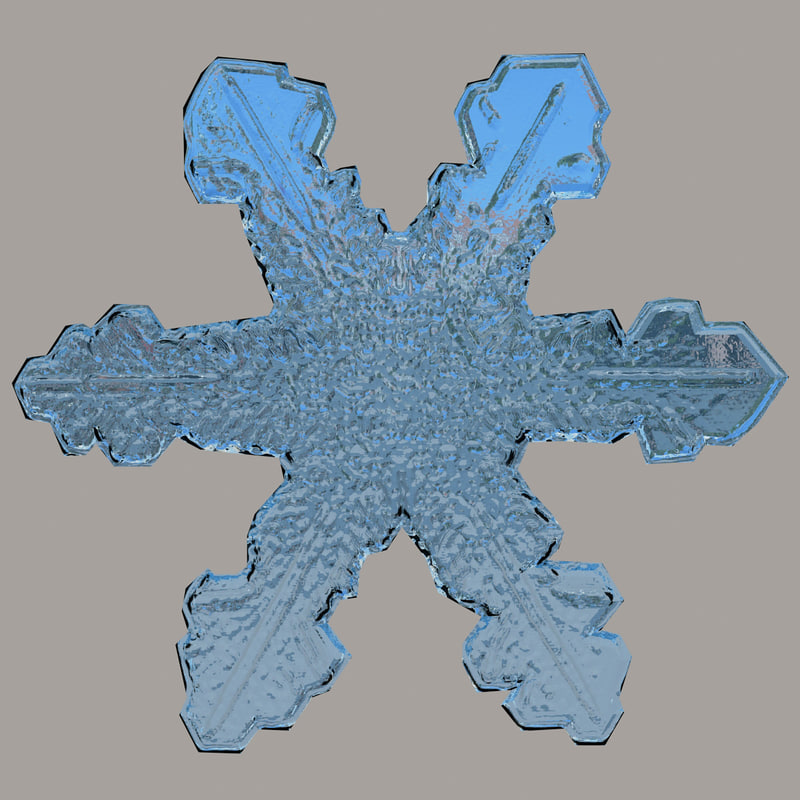 3d model snowflakes 3
