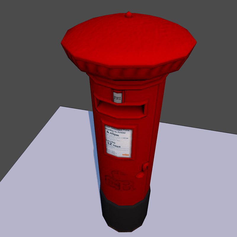 free post box 3d model