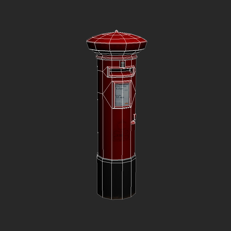 free post box 3d model