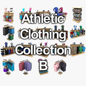 athletic clothing collections 3d model