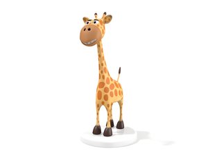3d model cartoon giraffe