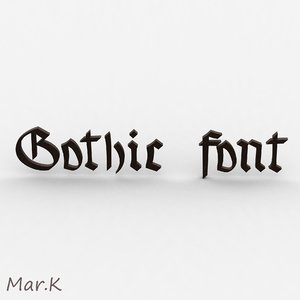 gothic font c4d
