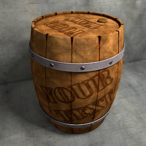 cinema4d wood barrel