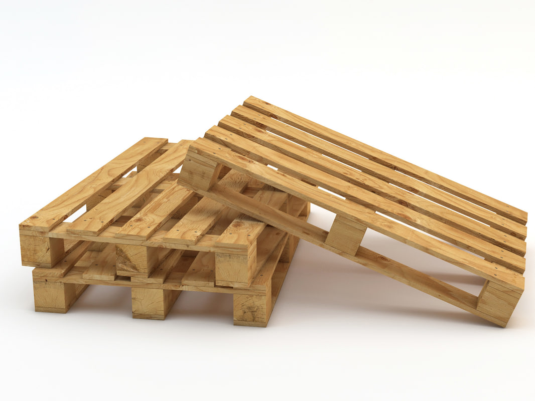 3d model of pallet industrial modelled