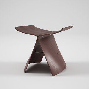 3d model vitra butterfly stool